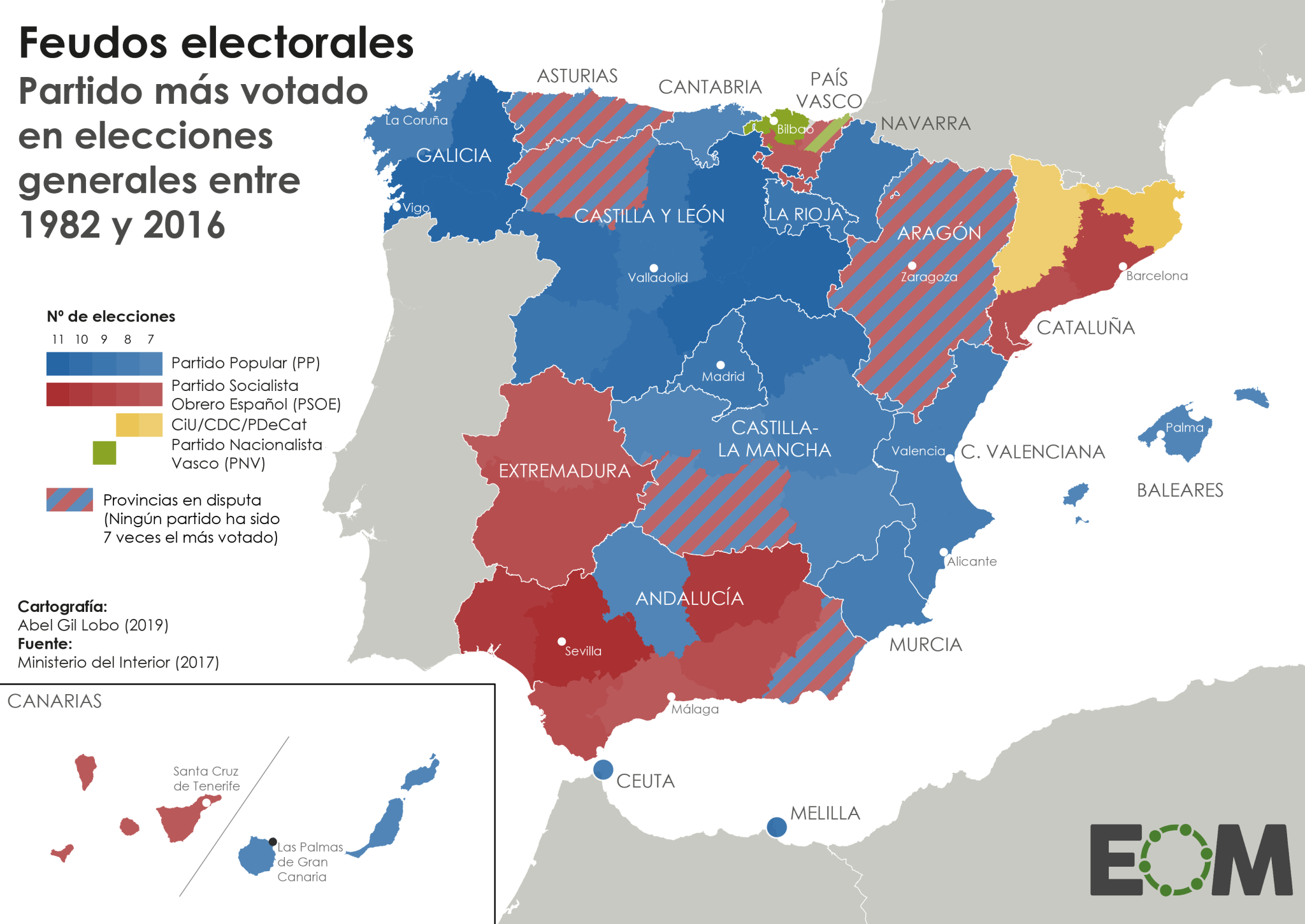 【mapa De Las Elecciones En España】